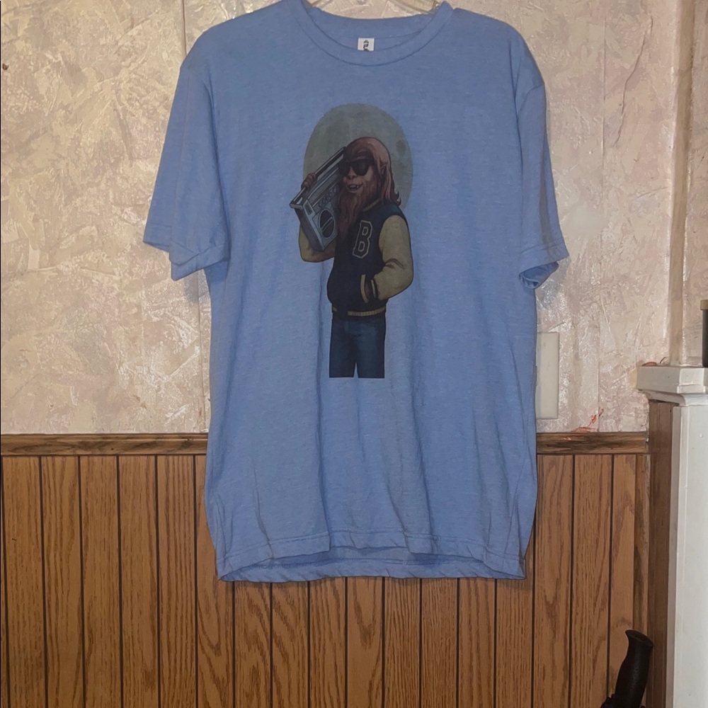 Tultex Light Blue vintage teen wolf T-Shirt (L)